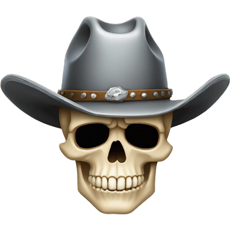 Skull wearing a cowboy hat emoji