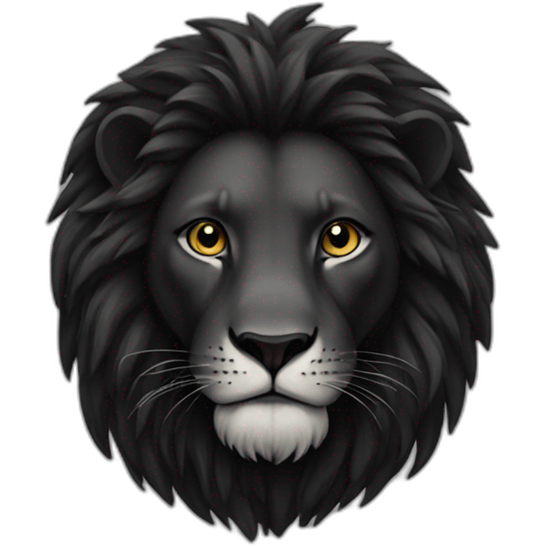 black lion emoji