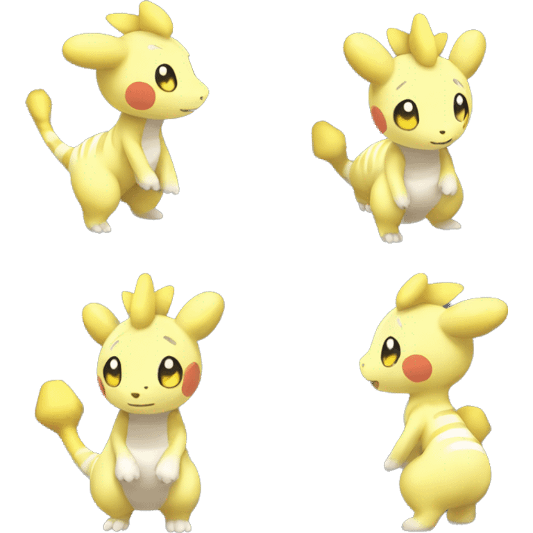 Ful body cute cool ampharos fakemon emoji