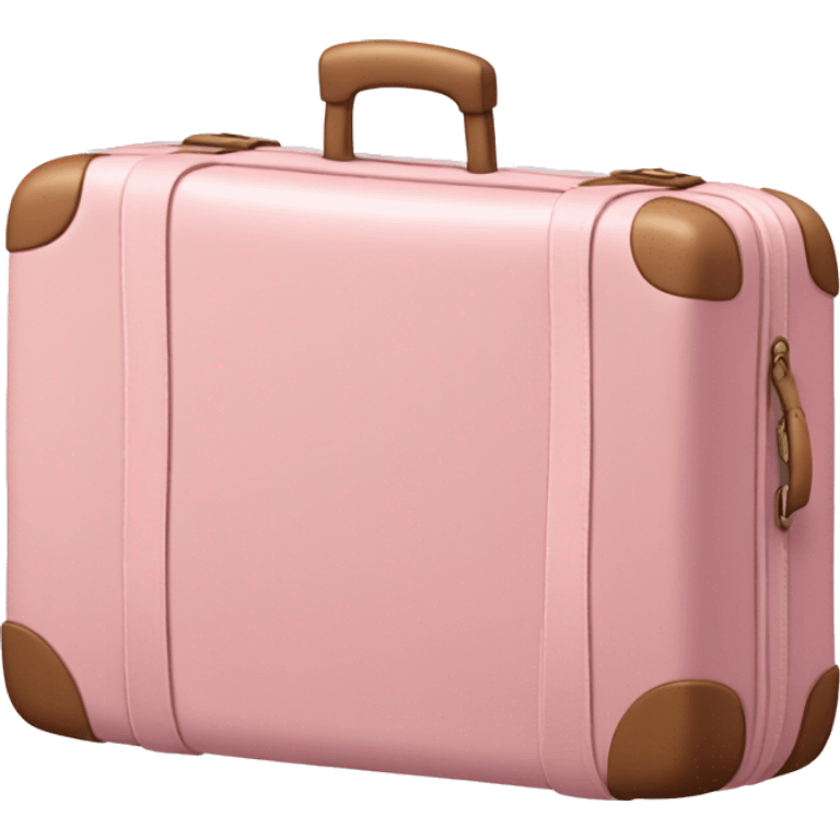 Soft pink embossed suitcase emoji