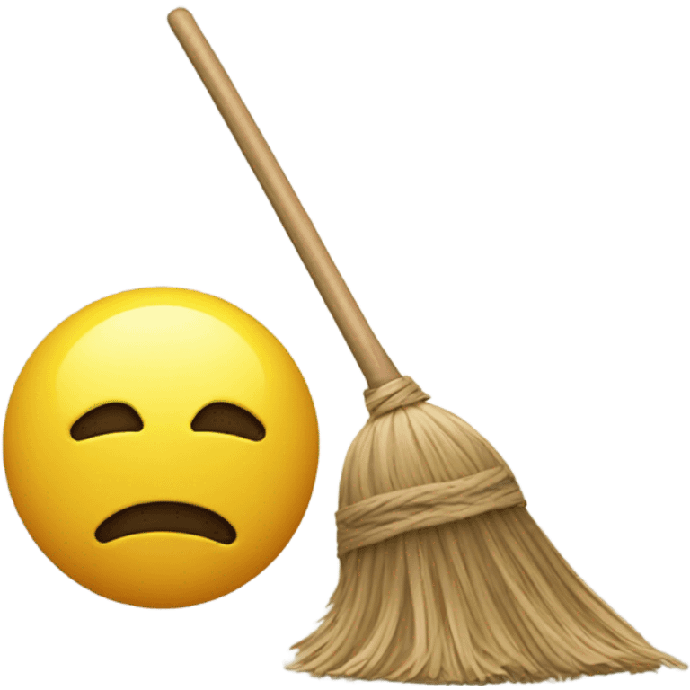 Two balls with a broom in the middle emoji