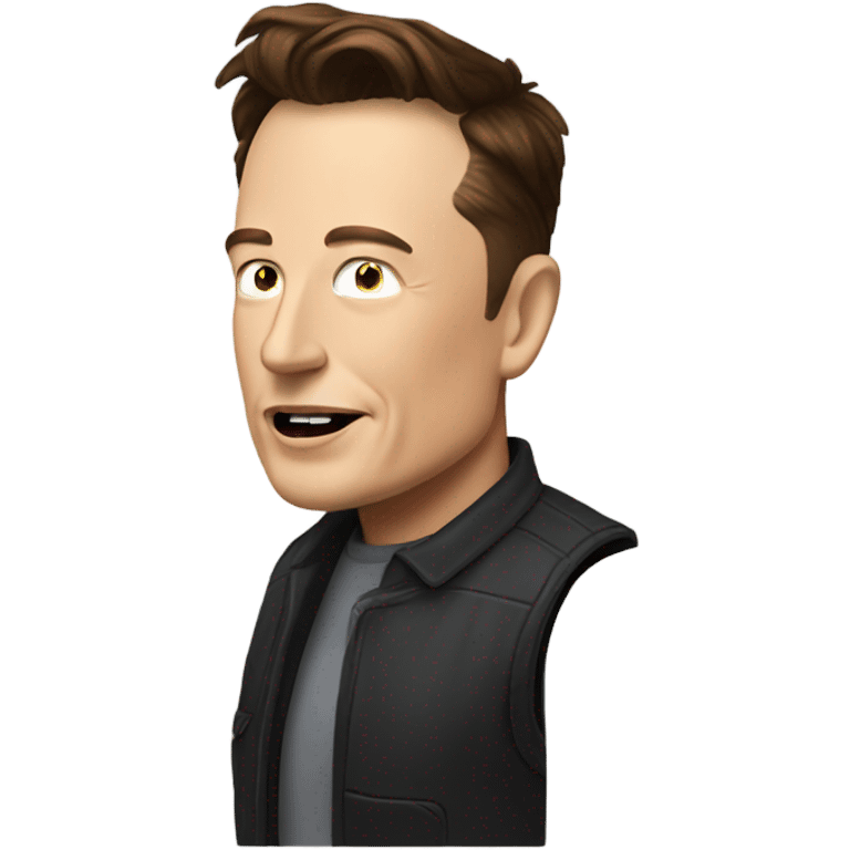 Elon musk wearing emoji