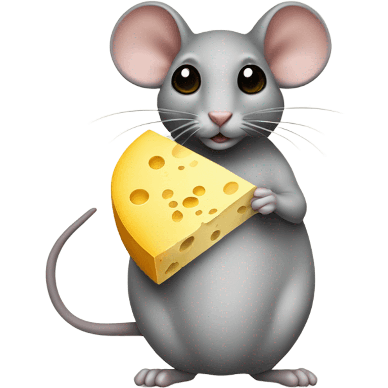 Mouse with cheese emoji