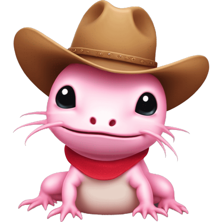 Axolotl with a cowboy hat emoji