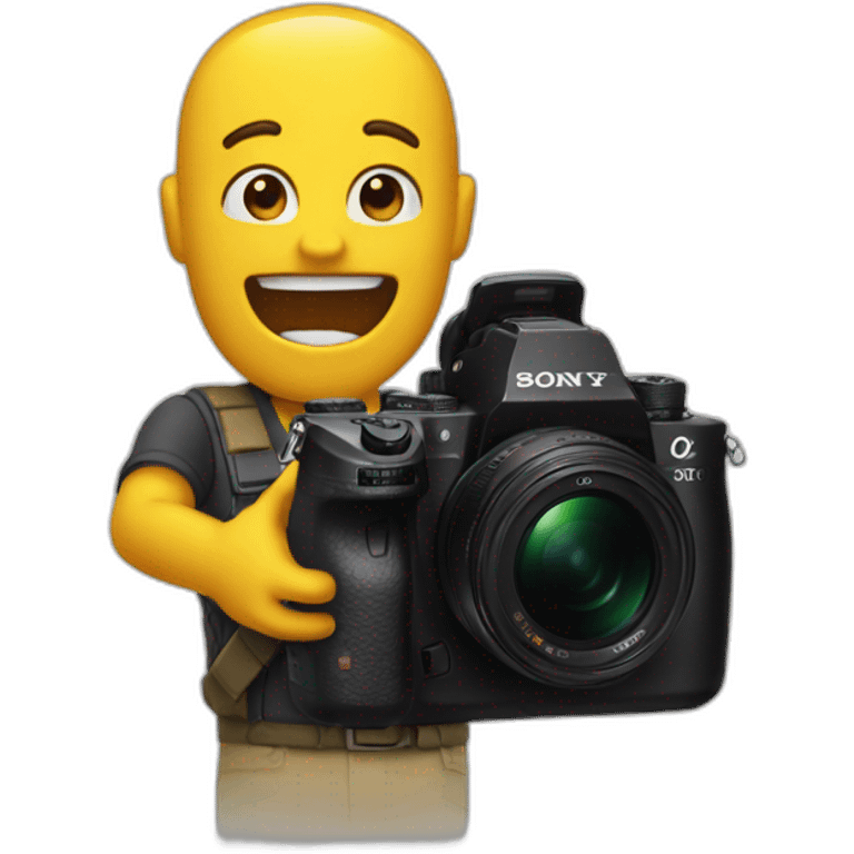 taking photos with sony emoji