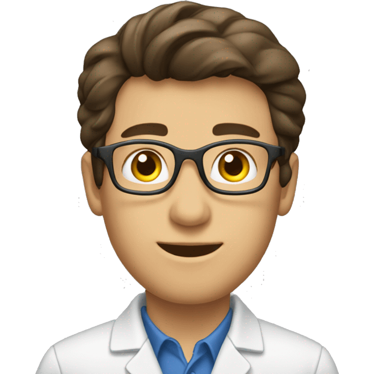 Brunette male geophysicist working emoji