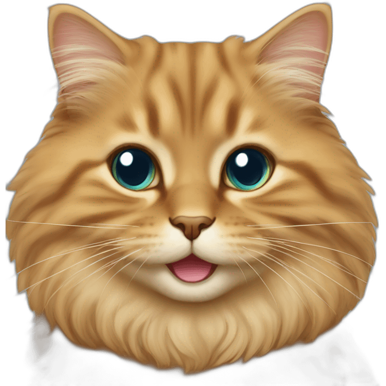 cinnamon british longhair cat smiling emoji