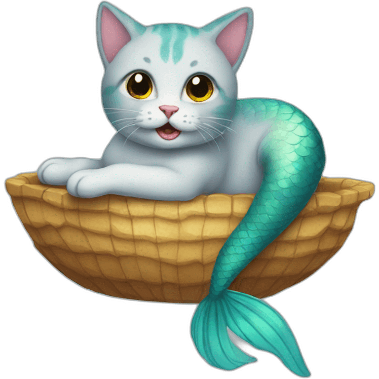 Mermaid cat emoji