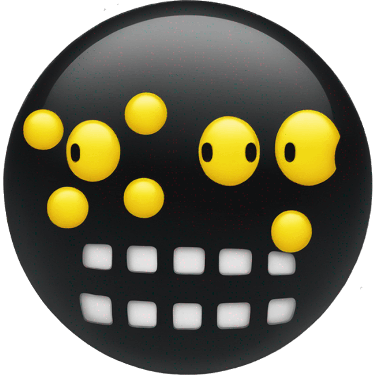 black pac man  emoji