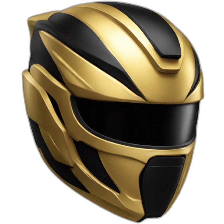 power ranger gold black helmet emoji