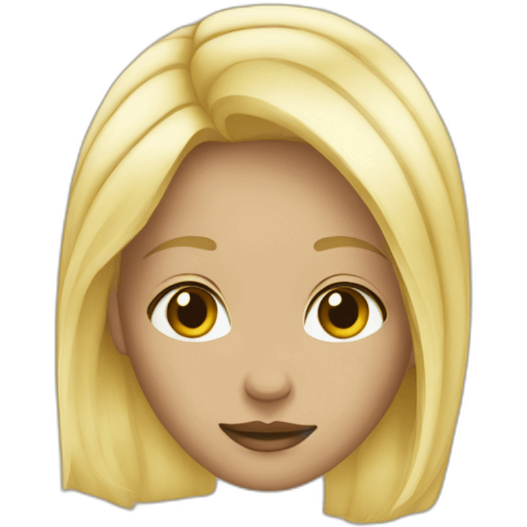 Fille blonde emoji