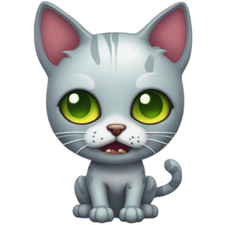 Cute zombie cat emoji