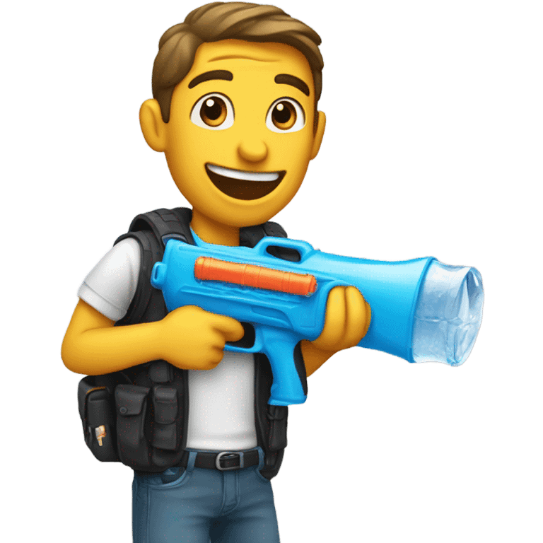 Man with a water gun emoji