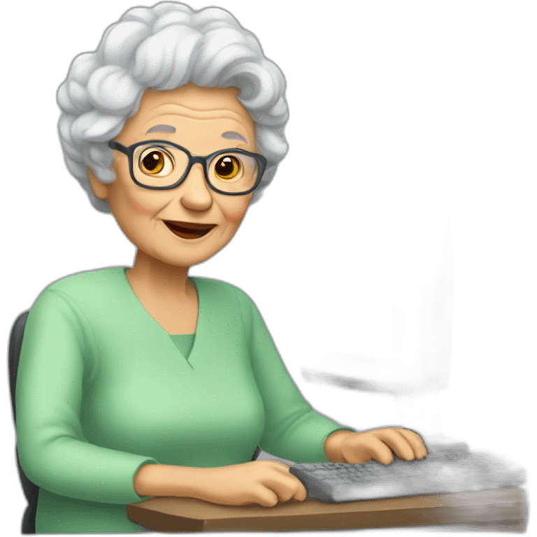 Computer Grandma emoji