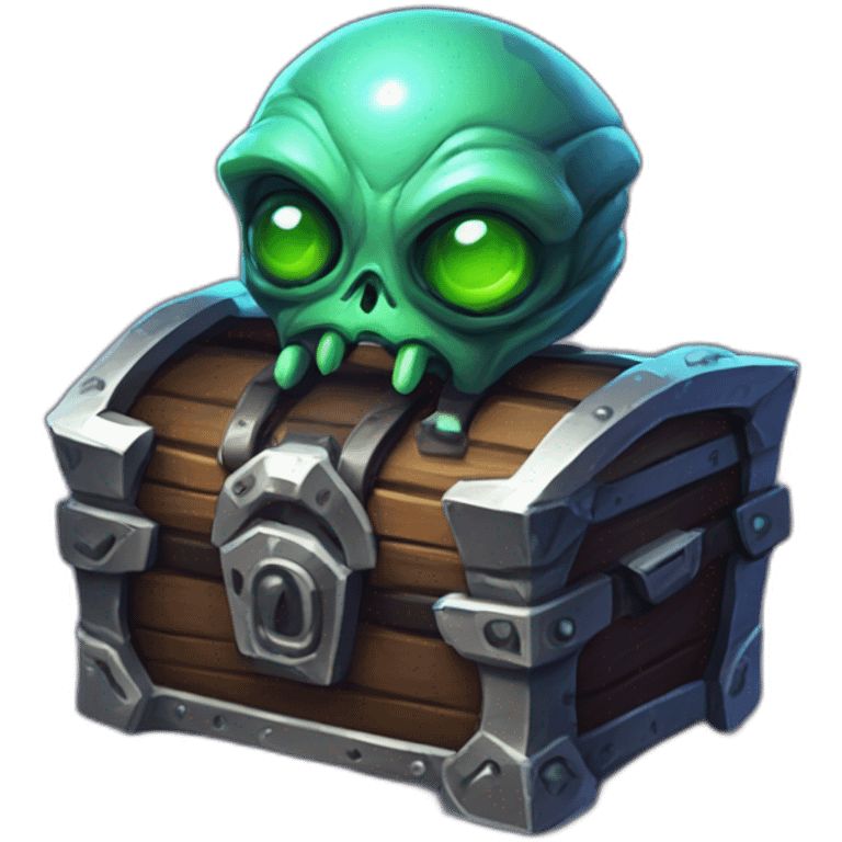 alien corrupted chest futuristic roguelike rpg style inspired by hearthstone emoji