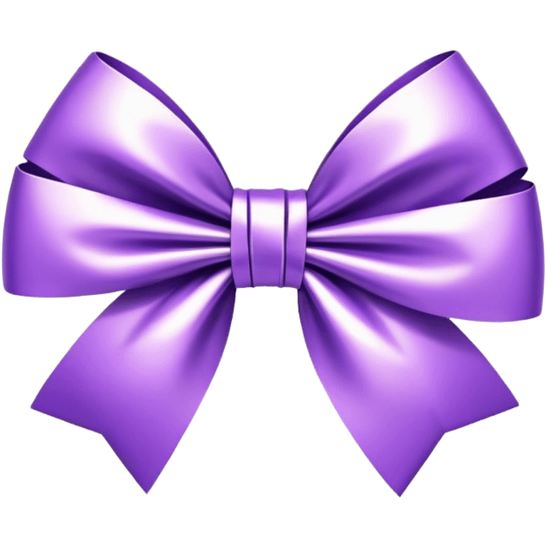 "A geometric-inspired purple bow with sharp, angular folds and a metallic sheen, set against a minimalistic background."
 emoji