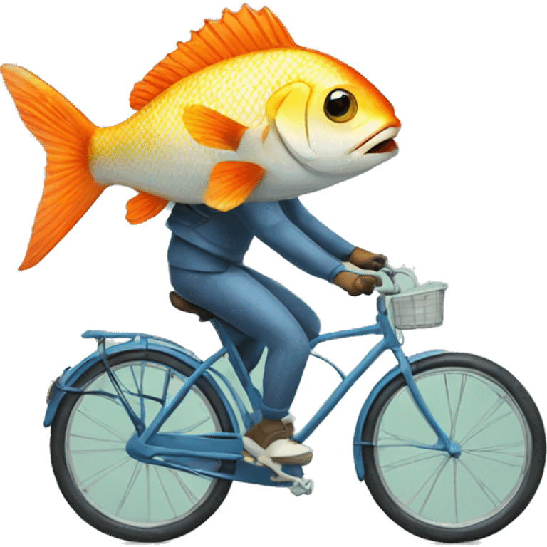 Fish riding a bike  emoji