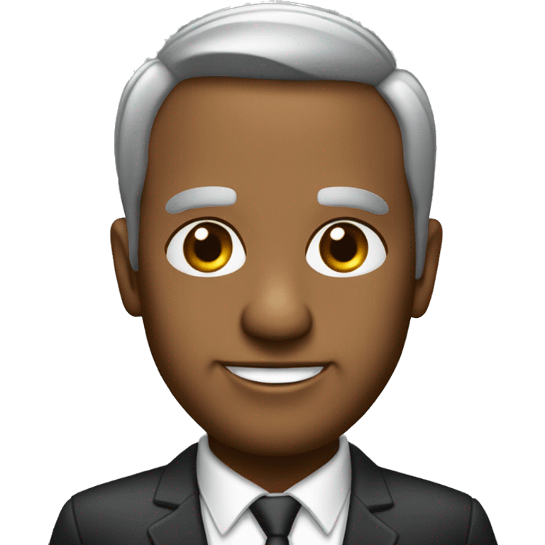 Empresario con grafica de crecimiento emoji