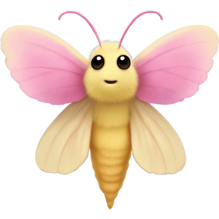 Fluffy cute Rosy maple moth emoji