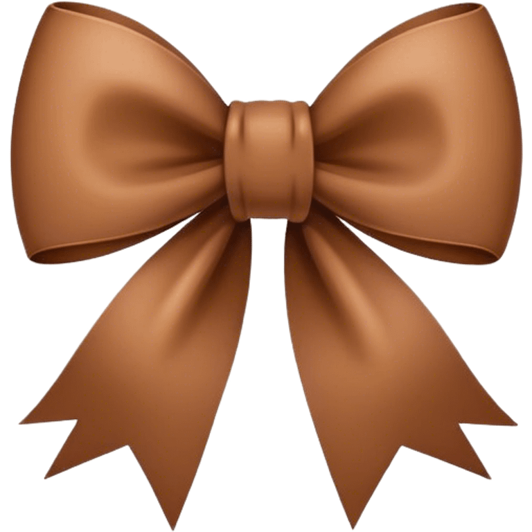 Cute brown bow emoji