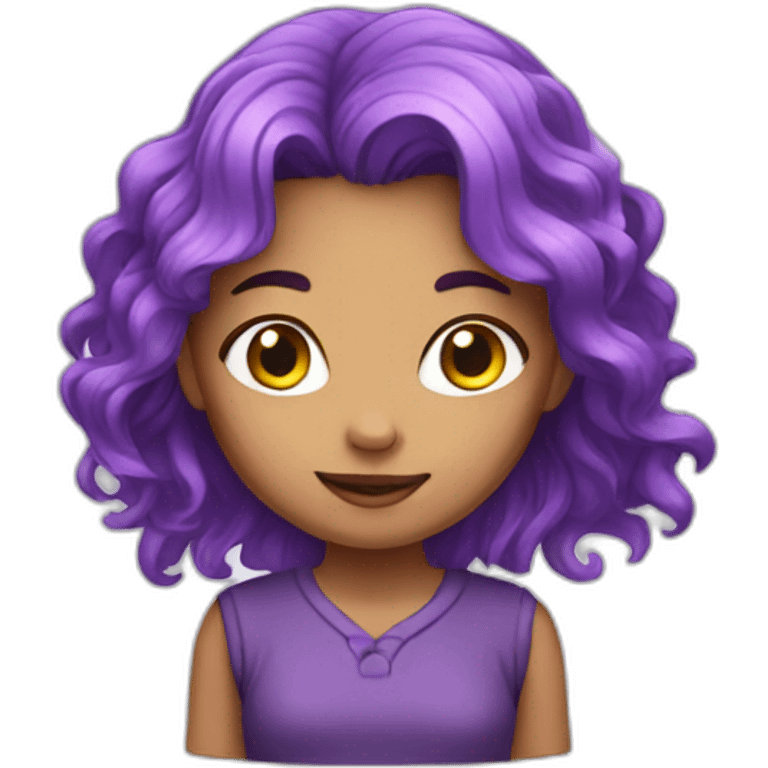 Purple haired girl emoji