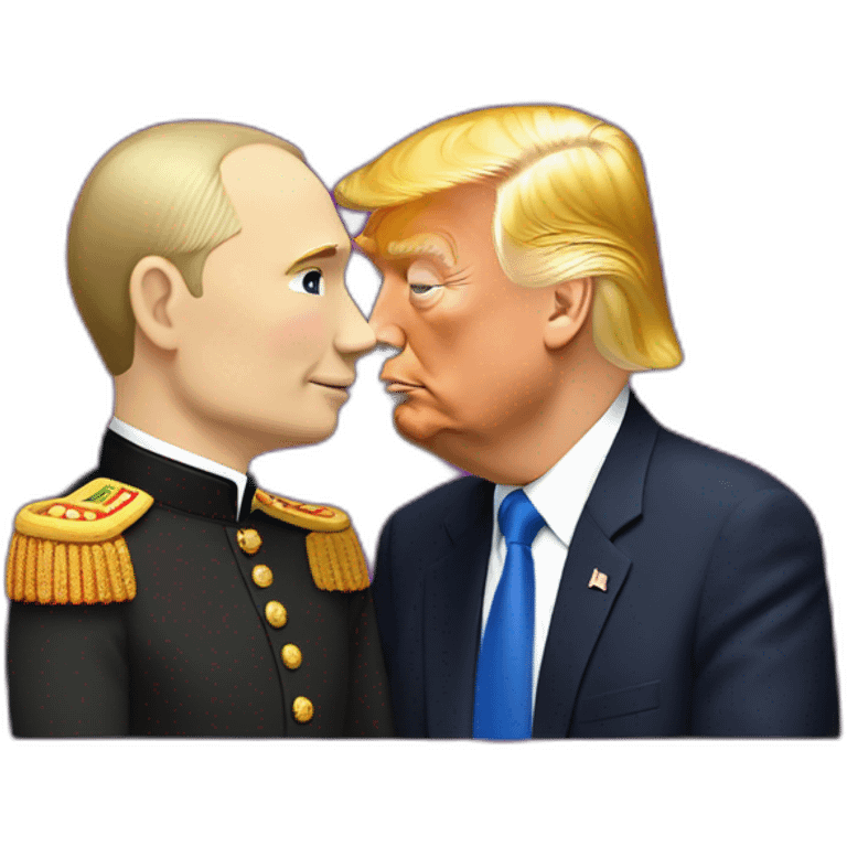 trump-and-putin-kissing,-lgbtq+ friendly, positivity, inclusiveness emoji