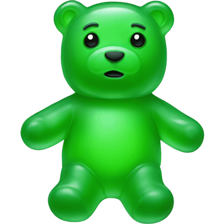 Jelly bear green emoji