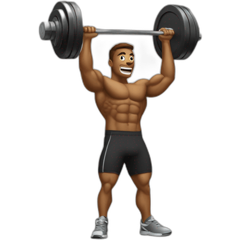 lifting weights in gym emoji