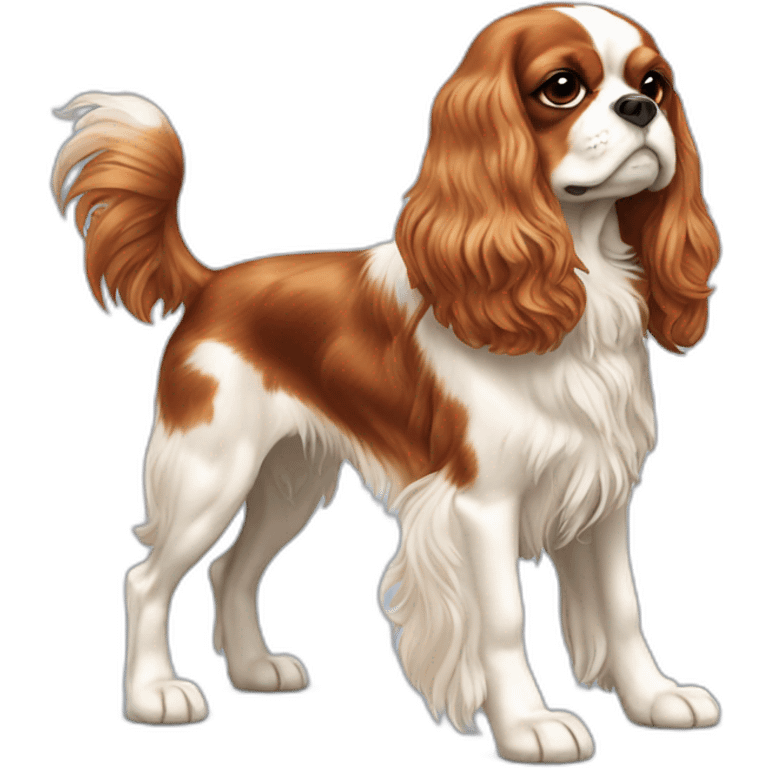 dog Cavalier King Charles Spaniel full height emoji