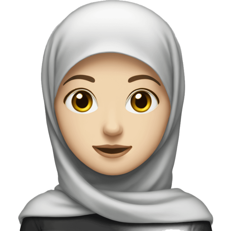 A white girl wearing blach hijab emoji