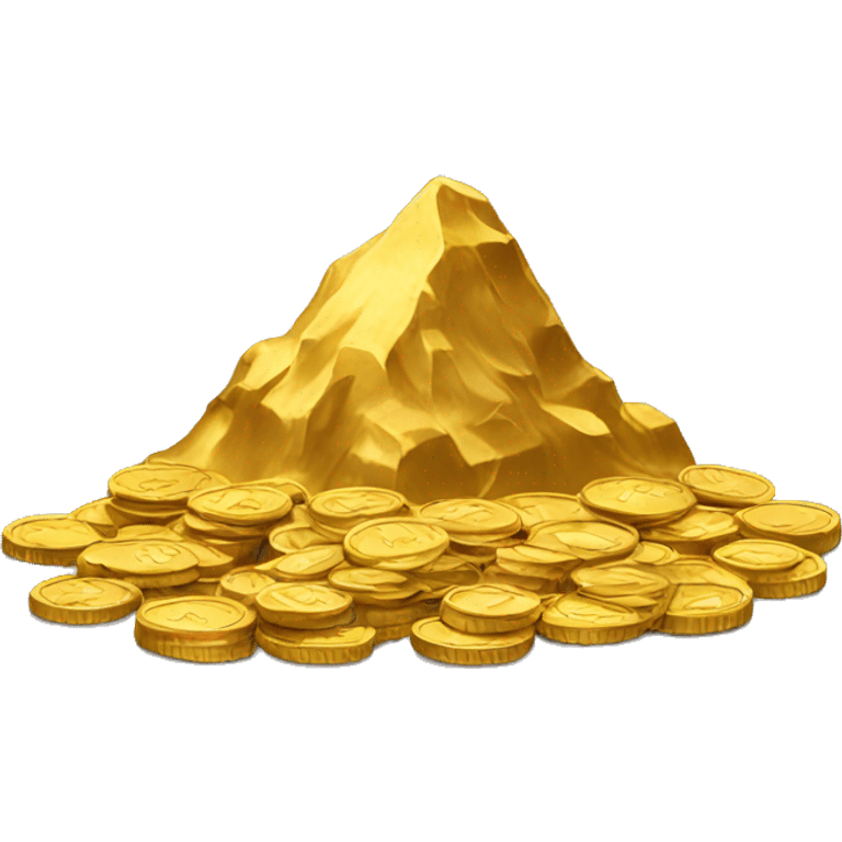 gold coin mountain emoji