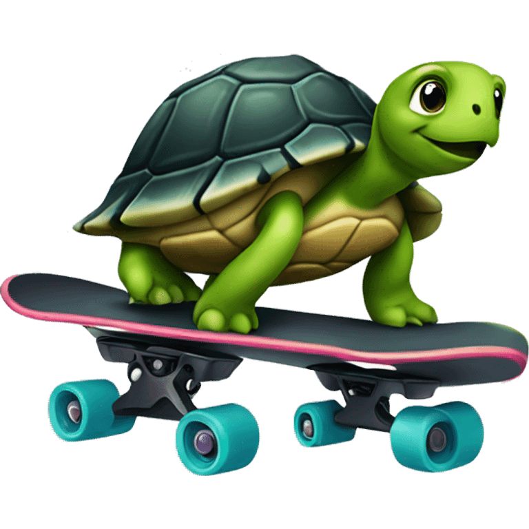 turtle with a skateboa emoji