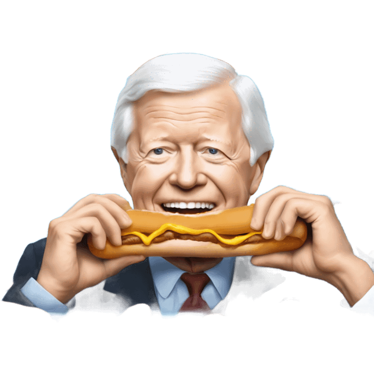 jimmy carter eating a hotdog in heaven emoji