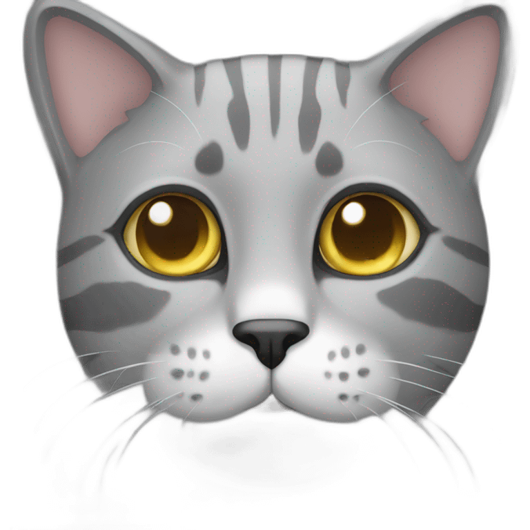 cat grey face body emoji