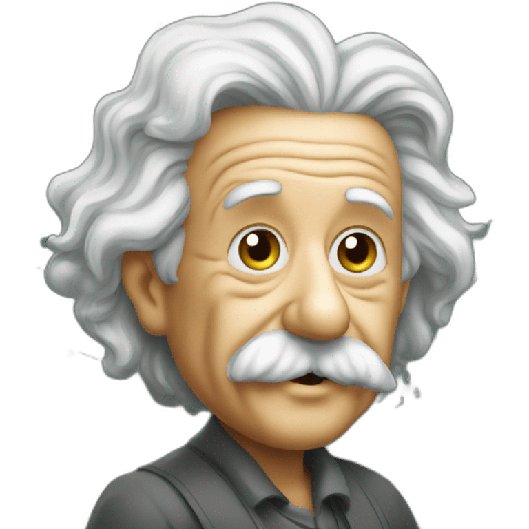 Albert einstein teaching on chalkboard emoji