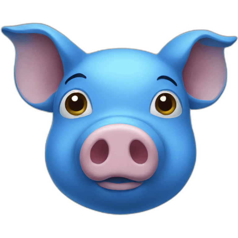 blue pig head emoji