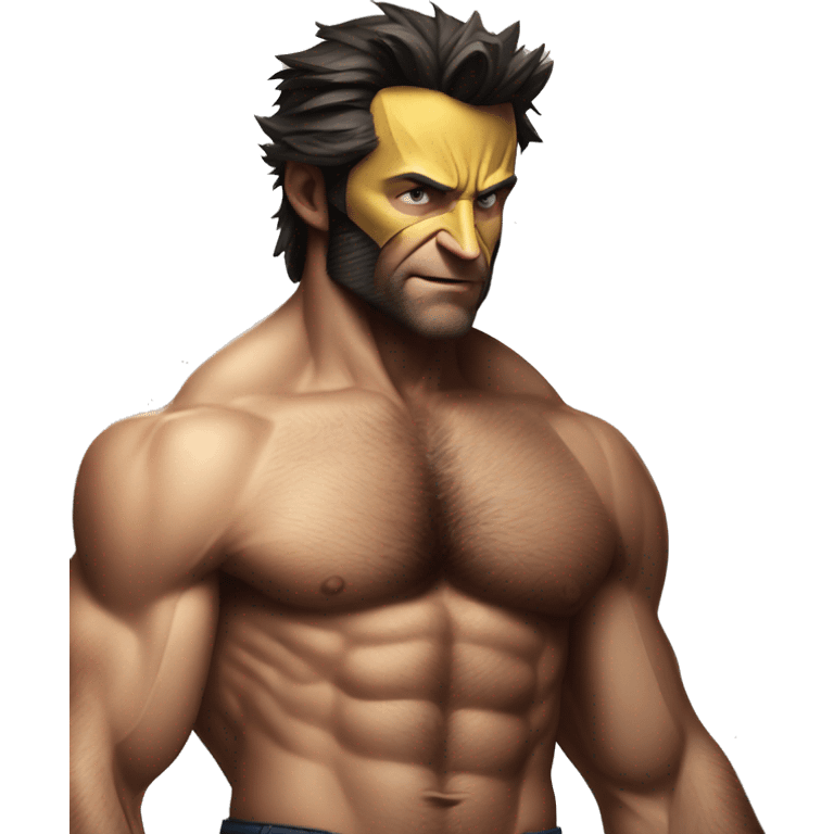 Shirtless Wolverine  emoji