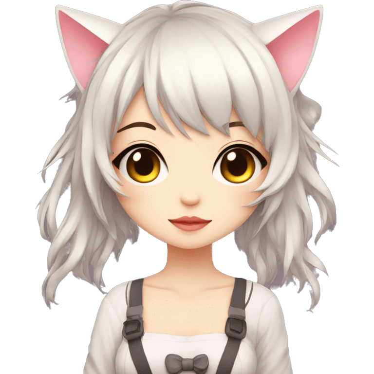 Edgy Kawaii Cute Cool Beautiful Elegant Pretty Anime Catgirl emoji