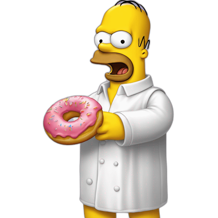 Hommer simpson qui mange un donut emoji