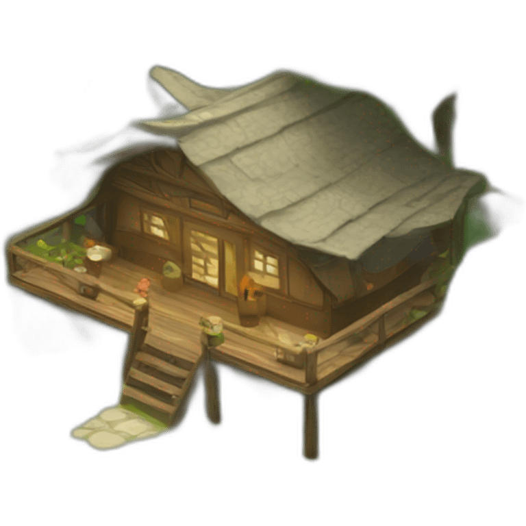 retreat in nature town emoji