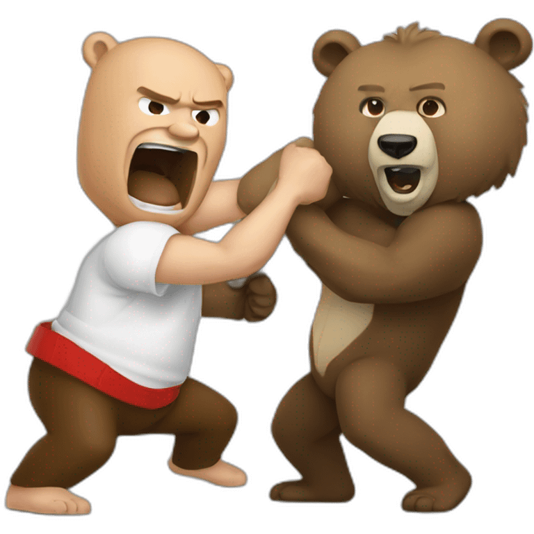 Vladimir Poutine fights bear emoji