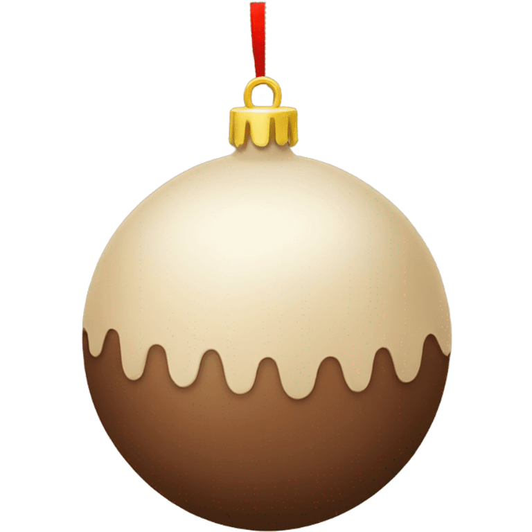 brown beige Christmas ball decoration emoji