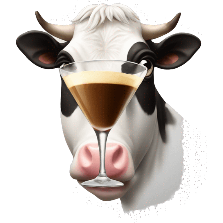 cow holding espresso martini  emoji