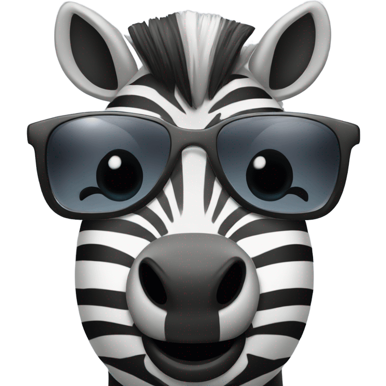 Zebra with sunglasses and grills  emoji