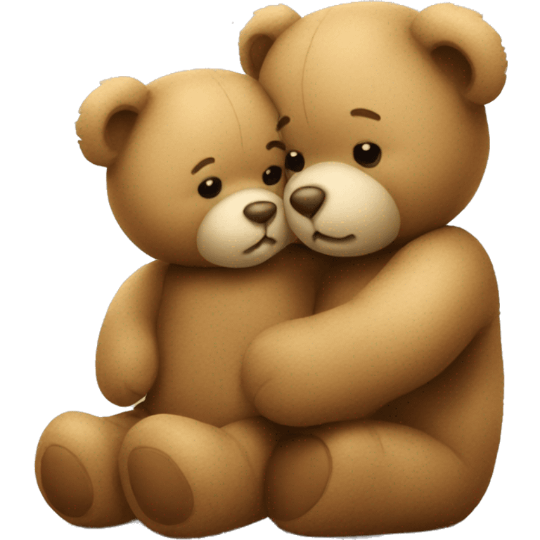 teddy bear kissing another teddy bear emoji