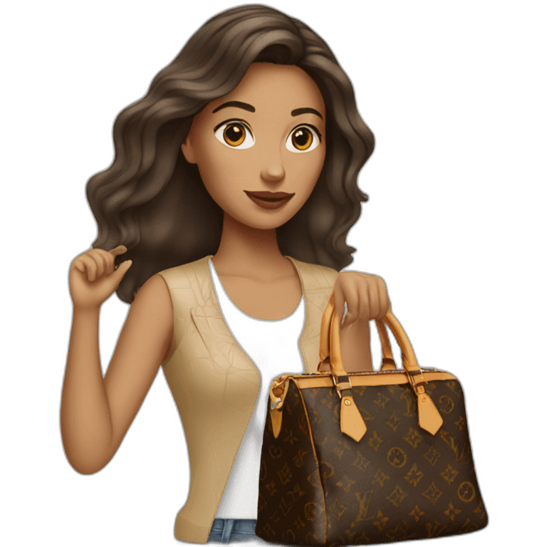 Woman with Louis Vuitton bag  emoji