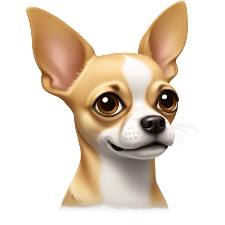 Chihuahua with mustache emoji