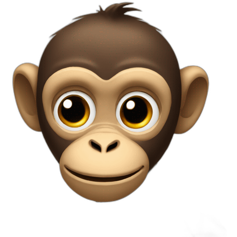 A profile monkey with eyes in corner  emoji