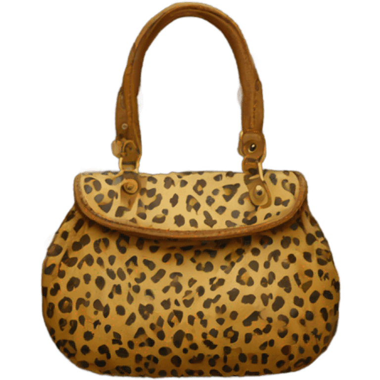 purse with cheetah print  emoji