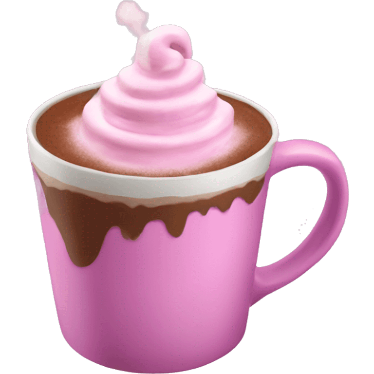 pink hot chocolate emoji